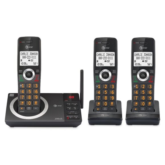 AT&T CL82318 3 HandsetAnswering Machine Large DisplaySmart Call Blocker